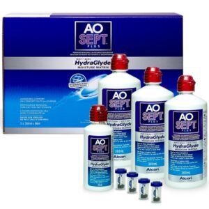 AOSEPT PLUS PACK ECO 3X360ml + 90ml + 4 étuis